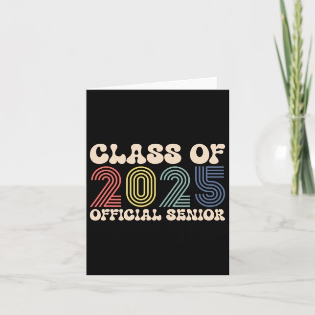 Back To School2 Senior 2025  Card (Front)