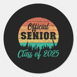 Back To School4 Senior 2025  Classic Round Sticker