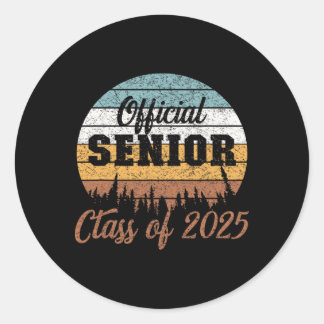 Back To School5 Senior 2025 Classic Round Sticker