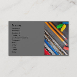 back_to_school_032 pencils erasers books education business card