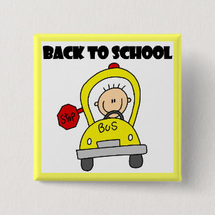 Back to School 15 Cm Square Badge
