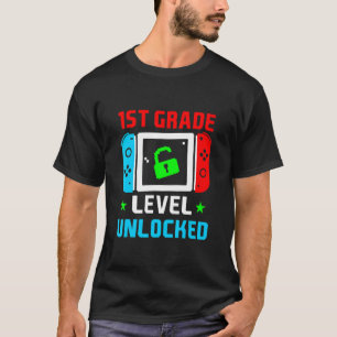 Back To School 1st Grade Level Unlocked Video Game T-Shirt