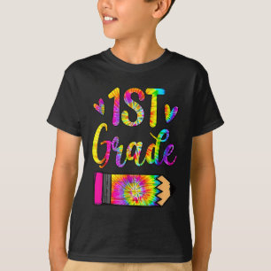 Back To School 1st Grade Teacher Tie Dye T-Shirt