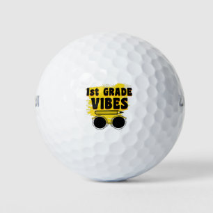 Back To School 1st Grade Vibes Shirt First Day Golf Balls
