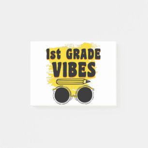 Back To School 1st Grade Vibes Shirt First Day Post-it Notes