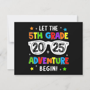 Back To School 2025 Let The 5th Grade Adventure Be Holiday Card