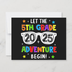 Back To School 2025 Let The 5th Grade Adventure Be Thank You Card