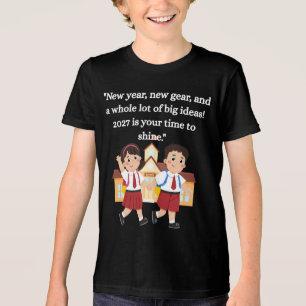 Back To School 2027 Kids Motivational Tri-Blend Shirt