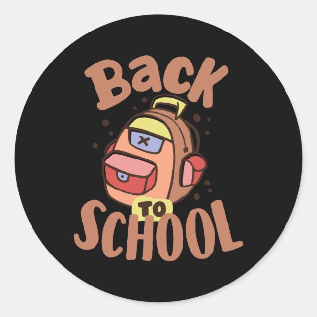 Back To School 25  Classic Round Sticker (Front)