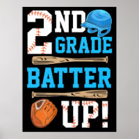 Back To School 2nd Grade Batter Up Baseball