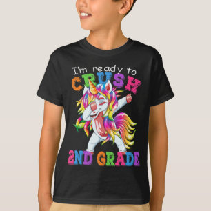Back to School 2nd Grade Dabbing Unicorn Girls Gi T-Shirt
