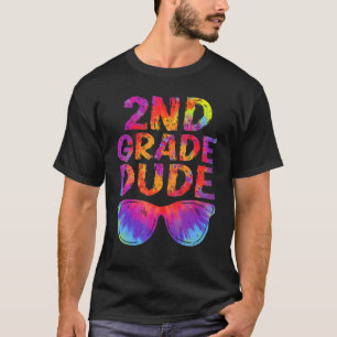Back To School  2nd Grade Dude Tie Dye First Day T-Shirt