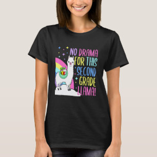 Back To School 2nd Grade No Drama Llama Boys Girls T-Shirt