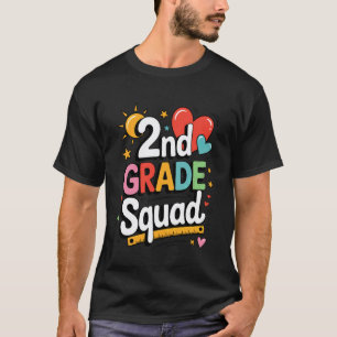 Back to School 2nd Grade Squad Teacher Team Family T-Shirt