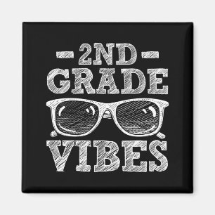 Back To School 2nd Grade Vibes Magnet