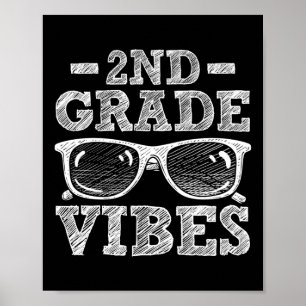 Back To School 2nd Grade Vibes Poster
