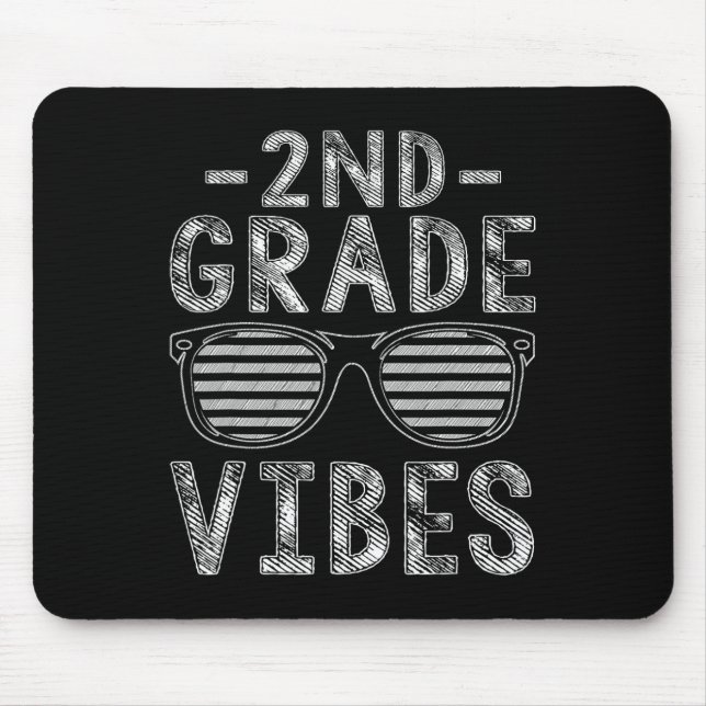 Back To School 2nd Grade Vibes Second Grade Teache Mouse Mat (Front)