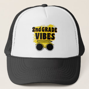 Back To School 2nd Grade Vibes Shirt First Day Kid Trucker Hat