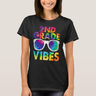 Back To School 2nd Grade Vibes Tie Dye Second Grad T-Shirt