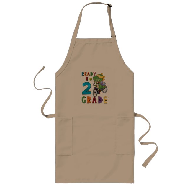 Back To School,2Th Grade Long Apron (Front)