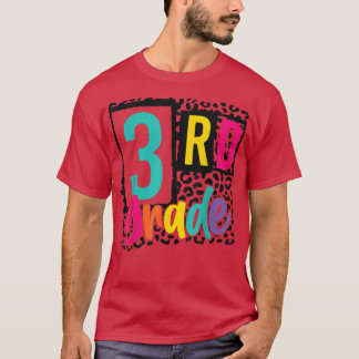 Back To School 3rd Grade Leopard First Day of Scho T-Shirt