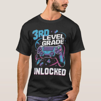 Back To School 3Rd Grade Level Unlocked Gamer T-Shirt
