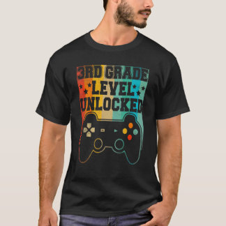 Back To School 3rd Grade Level Unlocked Video Game T-Shirt
