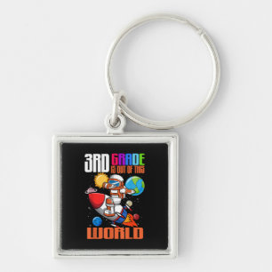 Back to School 3rd Grade Out of this World Space Key Ring