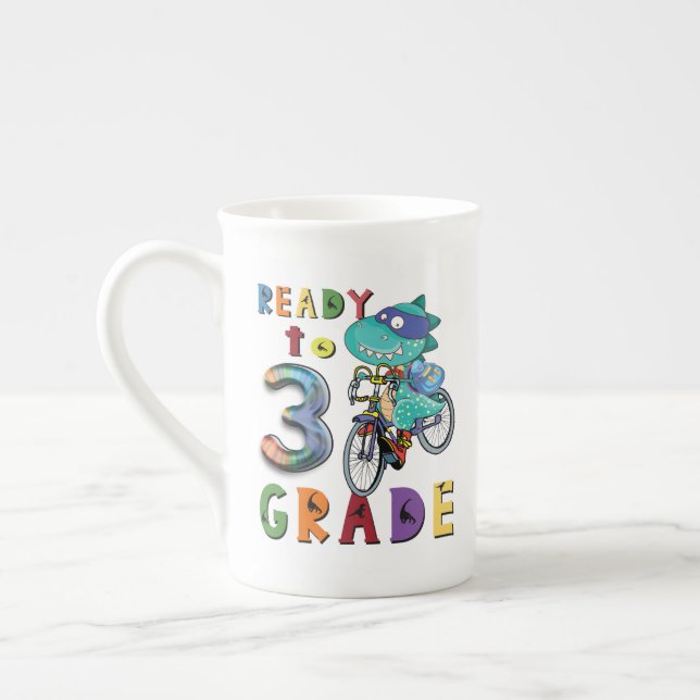 Back To School, 3Th Grade Bone China Mug (Left)