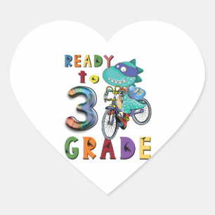 Back To School, 3Th Grade Heart Sticker
