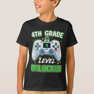 Back to school 4th grade boys gamer first day T-Shirt