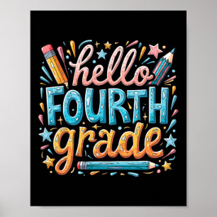 Back To School 4th Grade Set  Poster