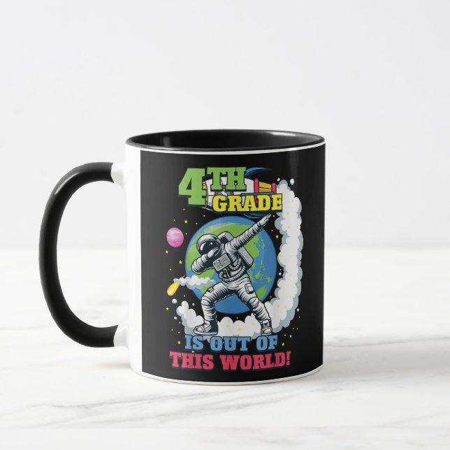 Back to School 4th Grade Space Out of this World Mug (Left)