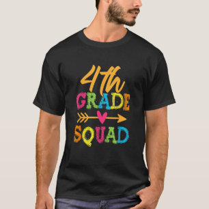 Back To School 4th Grade Squad Fourth Teacher Stud T-Shirt