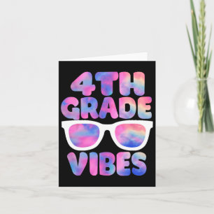 Back To School 4th Grade Vibes First Day Teacher Card