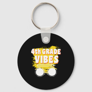 Back To School 4th Grade Vibes Shirt First Day Kid Key Ring