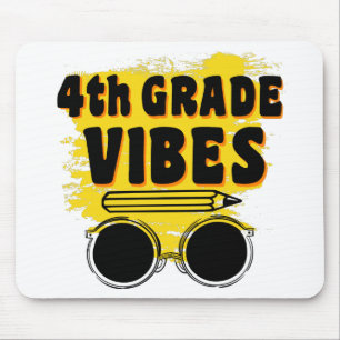 Back To School 4th Grade Vibes Shirt First Day Kid Mouse Mat