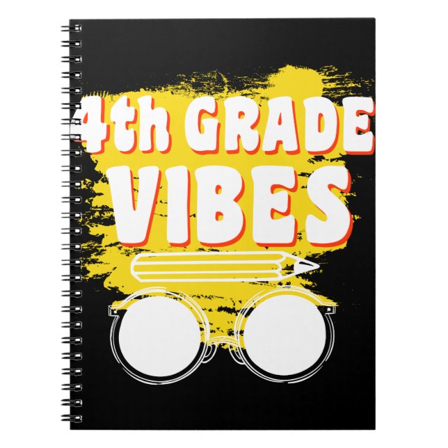 Back To School 4th Grade Vibes Shirt First Day Kid Notebook (Front)