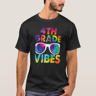 Back To School 4th Grade Vibes Tie Dye Fourth Grad T-Shirt