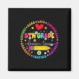 Back To School 5th Grade Dream Team Teacher Care L Magnet