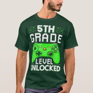Back to School 5th Grade Level Unlocked Video Game T-Shirt