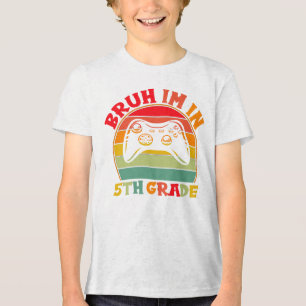 Back to School 5th Grade – Rainbow Gaming for kids Tri-Blend Shirt