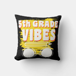 Back To School 5th Grade Vibes Shirt First Day Kid Cushion