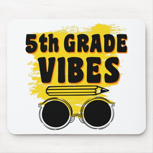 Back To School 5th Grade Vibes Shirt First Day Kid Mouse Mat (Front)