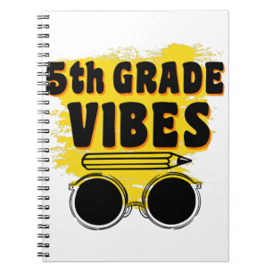 Back To School 5th Grade Vibes Shirt First Day Kid Notebook