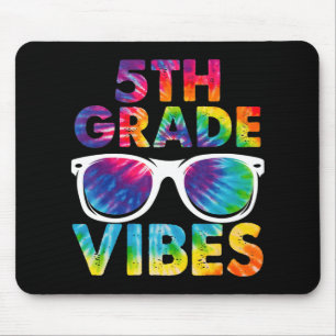 Back To School 5th Grade Vibes Tie Dye Fifth Grade Mouse Mat