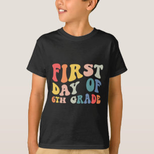 Back To School 6th Grade 6th Grade Groovy Teacher T-Shirt