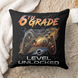Back to School 6th Grade Boys First Day School Cushion