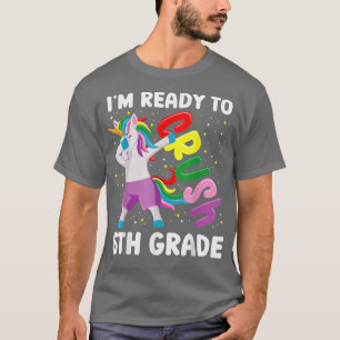Back To School 6th Grade Dabbing Unicorn Girls T-Shirt