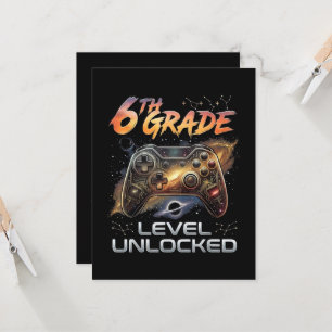 Back to School 6th Grade Gamer First Day School Invitation